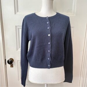 Reformation Navy Blue Clara Cardigan